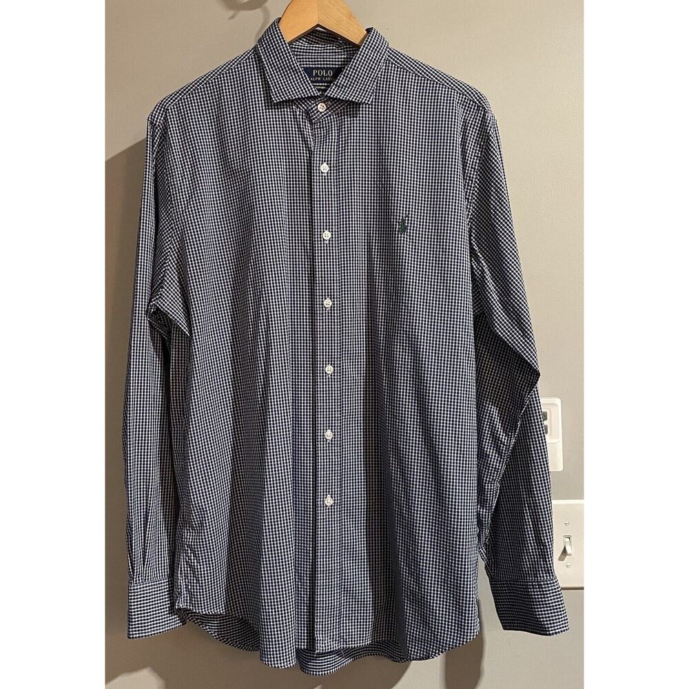 Polo Ralph Lauren Performance Shirt Gingham Long Sleeve Button Up Mens Large